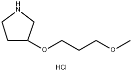 3-(3-Methoxypropoxy)pyrrolidine hydrochloride Struktur