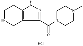 (4-Methyl-1-piperazinyl)(4,5,6,7-tetrahydro-1H-pyrazolo[4,3-c]pyridin-3-yl)methanone HCl,1220017-91-3,结构式