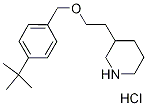 3-(2-{[4-(tert-Butyl)benzyl]oxy}ethyl)piperidinehydrochloride Structure