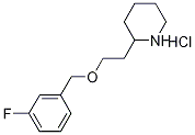 2-{2-[(3-Fluorobenzyl)oxy]ethyl}piperidinehydrochloride Structure