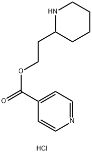 イソニコチン酸2-(2-ピペリジニル)エチル塩酸塩 化学構造式