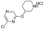 6-Chloro-2-pyrazinyl 3-piperidinyl etherhydrochloride Struktur