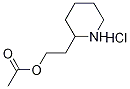 2-(2-Piperidinyl)ethyl acetate hydrochloride Structure