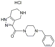 (4-Benzyl-1-piperazinyl)(4,5,6,7-tetrahydro-1H-pyrazolo[4,3-c]pyridin-3-yl)methanone HCl Struktur
