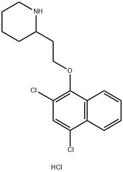 2-{2-[(2,4-Dichloro-1-naphthyl)oxy]-ethyl}piperidine hydrochloride 结构式