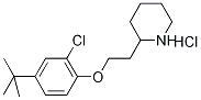 2-{2-[4-(tert-Butyl)-2-chlorophenoxy]-ethyl}piperidine hydrochloride Structure