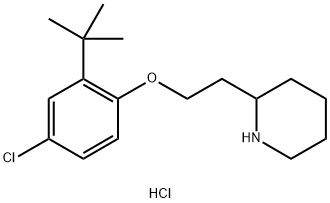 2-{2-[2-(tert-Butyl)-4-chlorophenoxy]-ethyl}piperidine hydrochloride Structure
