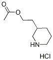 2-(3-Piperidinyl)ethyl acetate hydrochloride Struktur