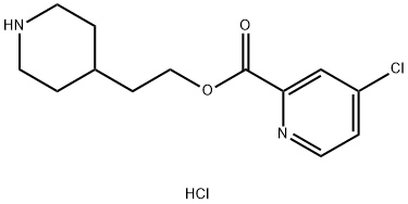 2-(4-Piperidinyl)ethyl 4-chloro-2-pyridinecarboxylate hydrochloride Structure