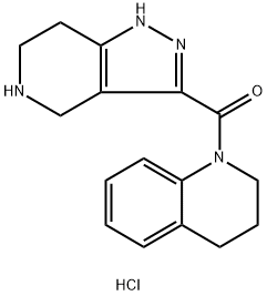 3,4-Dihydro-1(2H)-quinolinyl(4,5,6,7-tetrahydro-1H-pyrazolo[4,3-c]pyridin-3-yl)methanone HCl,1220033-90-8,结构式
