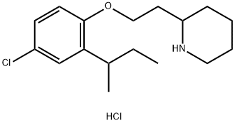 2-{2-[2-(sec-Butyl)-4-chlorophenoxy]-ethyl}piperidine hydrochloride 化学構造式