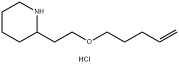 2-[2-(4-Pentenyloxy)ethyl]piperidine hydrochloride Struktur