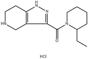 (2-Ethyl-1-piperidinyl)(4,5,6,7-tetrahydro-1H-pyrazolo[4,3-c]pyridin-3-yl)methanone HCl Struktur