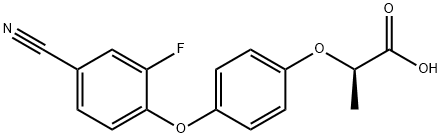 butyl 2-[4-(4-cyano-2-fluoro-phenoxy)phenoxy]propanoate Struktur