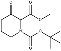 1-tert-Butyl 2-Methyl 3-oxopiperidine-1,2-dicarboxylate Struktur