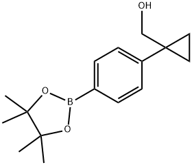 (1-(4-(4,4,5,5-tetraMethyl-1,3,2-dioxaborolan-2-yl)phenyl)cyclopropyl)Methanol Structure