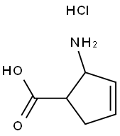 顺式-2-氨基-3-环戊烯-1-羧酸 盐酸盐 结构式