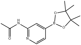 2-乙酰氨基吡啶-4-硼酸频那醇酯, 1220220-21-2, 结构式