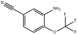 3-amino-4-(trifluoromethoxy)benzonitrile 化学構造式