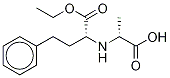 (-)-N-[1-(R)-Ethoxycarbonxyl-3-phenylpropyl)-D-alanine 结构式