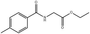 2-[(4-メチルベンゾイル)アミノ]酢酸エチル 化学構造式
