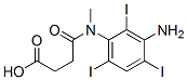3-[[N-(3-アミノ-2,4,6-トリヨードフェニル)-N-メチルアミノ]カルボニル]プロピオン酸 化学構造式