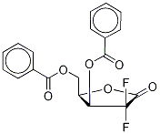 1-OXO-2-DEOXY-2,2-DIFLUORO-3,4-DIBENZOYLOXY-RIBOSE Struktur