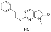 6H-Pyrrolo(2,3-d)pyrimidin-6-one, 5,7-dihydro-7-methyl-2-(methyl(2-phe nylethyl)amino)-, monohydrochloride Structure