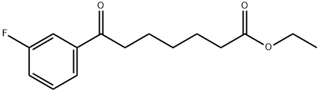 7-(3-フルオロフェニル)-7-オキソヘプタン酸エチル 化学構造式