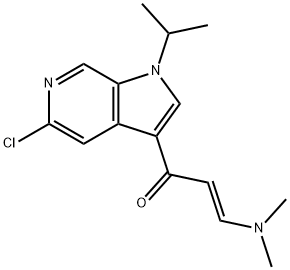 (E)-1-(5-chloro-1-isopropyl-1H-pyrrolo[2,3-c]pyridin-3-yl)-3-(diMethylaMino)prop-2-en-1-one Struktur