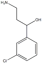 3-amino-1-(3-chlorophenyl)propan-1-ol Structure