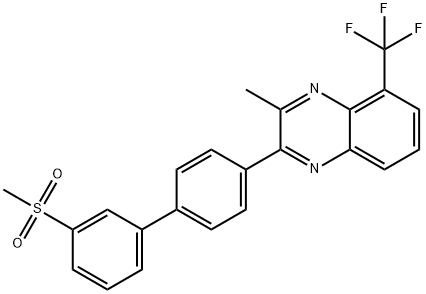 Quinoxaline, 3-Methyl-2-[3'-(Methylsulfonyl)[1,1'-biphenyl]-4-yl]-5-(trifluoroMethyl)- Struktur