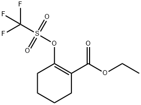 ETHYL 2-(TRIFLUOROMETHYL SULFONYLOXY)-1-CYCLOHEXENE-1-CARBOXYLATE Structure