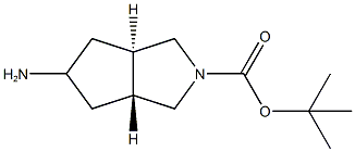 exo-5-Amino-cis-hexahydro-cyclopenta[c]pyrrole-2-carboxylic acid tert-butyl ester Structure