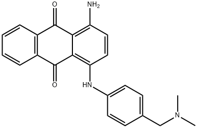 1-アミノ-4-[[4-[(ジメチルアミノ)メチル]フェニル]アミノ]-9,10-アントラセンジオン 化学構造式