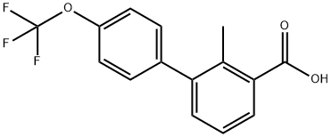 2-メチル-3-(4-トリフルオロメトキシフェニル)安息香酸 化学構造式