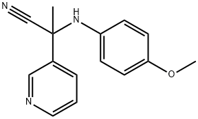 2-(4-methoxyphenylamino)-2-(pyridin-3-yl)propanenitrile Structure