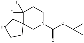 7-BOC-10,10-ジフルオロ-2,7-ジアザスピロ[4.5]デカン 化学構造式