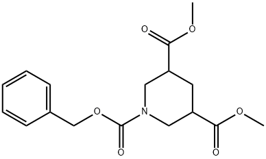 1-Benzyl 3,5-diMethyl piperidin-1,3,5-tricarboxylate Structure