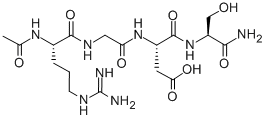 acetyl-arginyl-glycyl-aspartyl-serinamide Structure