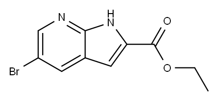 5-溴-1H-吡咯并[2,3-B]吡啶-2-羧酸乙酯,1222175-21-4,结构式