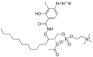 1-O-(4-azido-2-hydroxy-3-iodobenzamido)undecyl-2-O-acetyl-sn-glycero-3-phosphocholine Structure