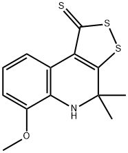 6-メトキシ-4,4-ジメチル-4,5-ジヒドロ-1H-[1,2]-ジチオロ[3,4-C]キノリン-1-チオン 化学構造式