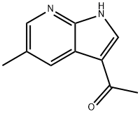 1-(5-メチル-1H-ピロロ[2,3-B]ピリジン-3-イル)エタノン 化学構造式