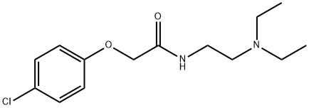 N-[2-(ジエチルアミノ)エチル]-2-(4-クロロフェノキシ)アセトアミド 化学構造式