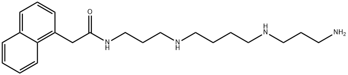 N-[3-[4-(3-アミノプロピルアミノ)ブチルアミノ]プロピル]ナフタレン-1-アセトアミド 化学構造式