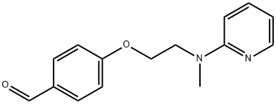 4-[2-(メチル2-ピリジニルアミノ)エトキシ]ベンズアルデヒド 化学構造式