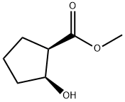 Cyclopentanecarboxylic acid, 2-hydroxy-, methyl ester, (1R-cis)- (9CI) Struktur