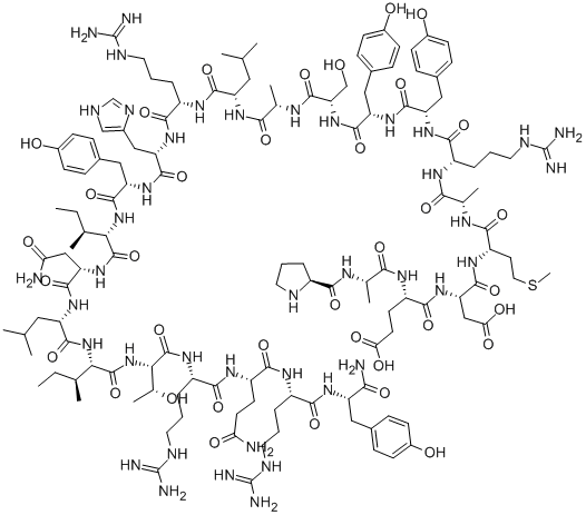 NEUROPEPTIDE Y (13-36) (HUMAN, RAT), 122341-40-6, 结构式