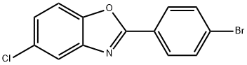 2-(4-ブロモフェニル)-5-クロロ-1,3-ベンズオキサゾール 化学構造式